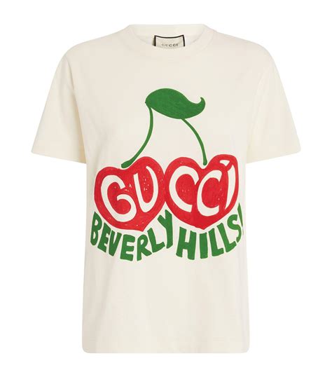 gucci t shirt cherry|Gucci flora t shirt.